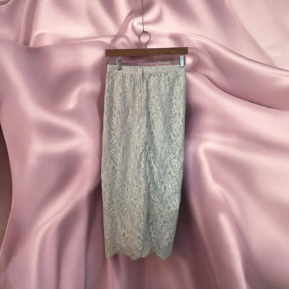 Jessica McClintock Vintage White Lace Skirt